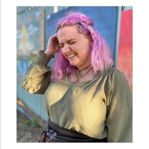 Green Ren Faire Blouse